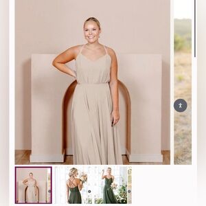 Revelry Kaia Chiffon Champagne Dress
